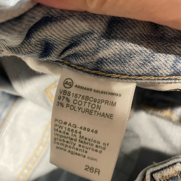 ag Adriano Goldschmied jeans ex boyfriend slim slouchy contour 360 chewed hem - Picture 5 of 7